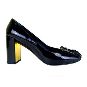LOUIS VUITTON HIGH HEEL PUMPS IN BLACK PATENT LEATHER